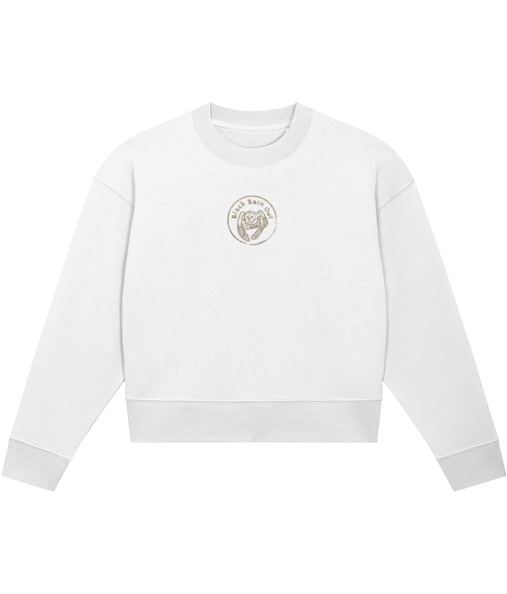 Cropped Sweatshirt | Musing Owl ~ Embroidered - Image 7