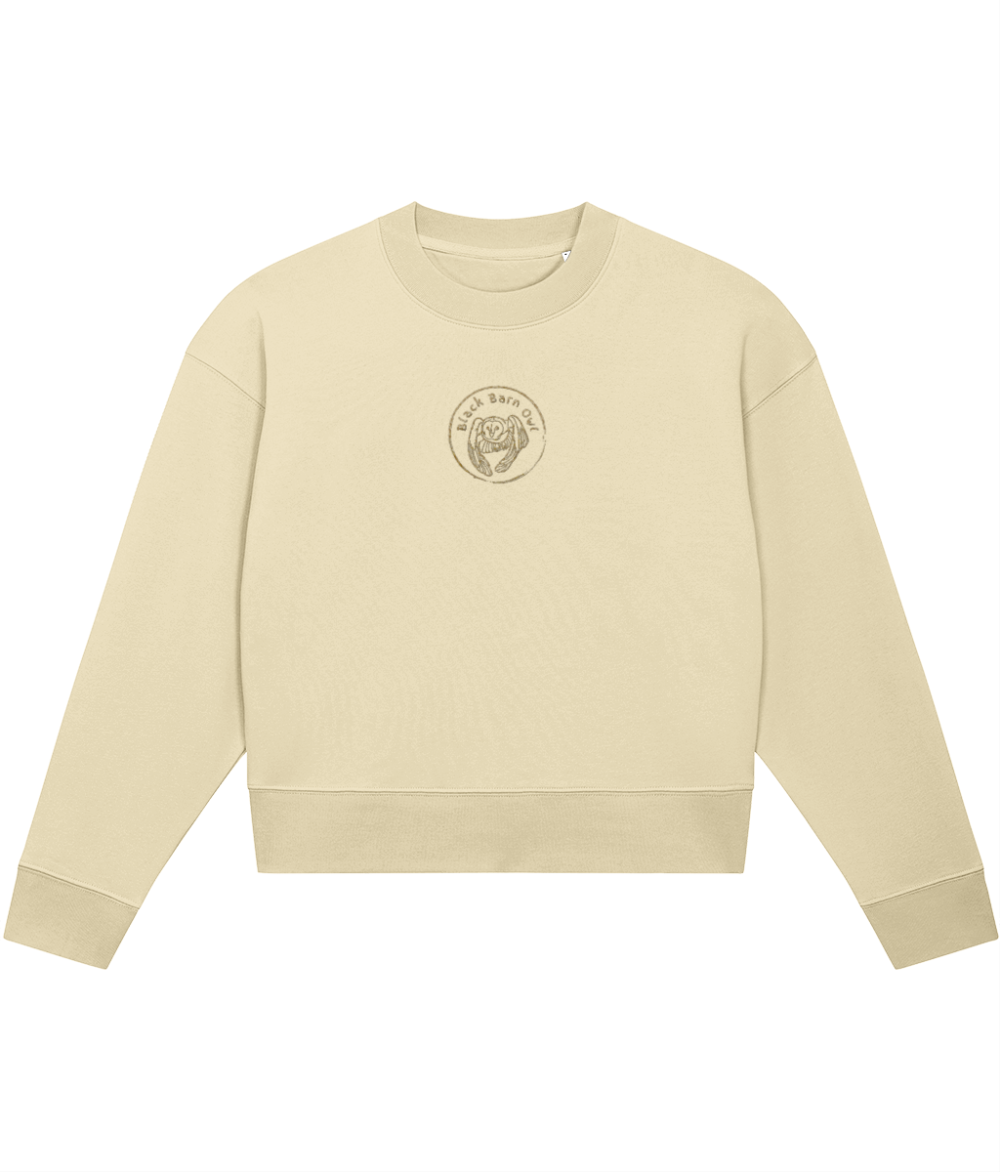 Cropped Sweatshirt | Musing Owl ~ Embroidered - Image 2